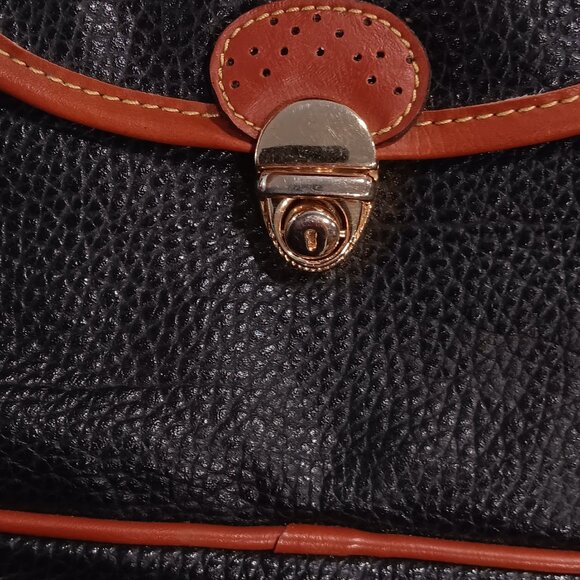 Vintage Dooney? style Pebbled Raw Leather crossbody tassel fringe purse bag - Picture 3 of 8